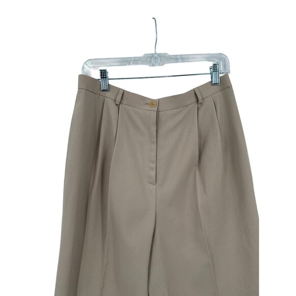Talbots Pleated‎ Front Pants Womens Size 12 Beige Corpcore Neutral Capsule FLAW - Picture 14 of 14
